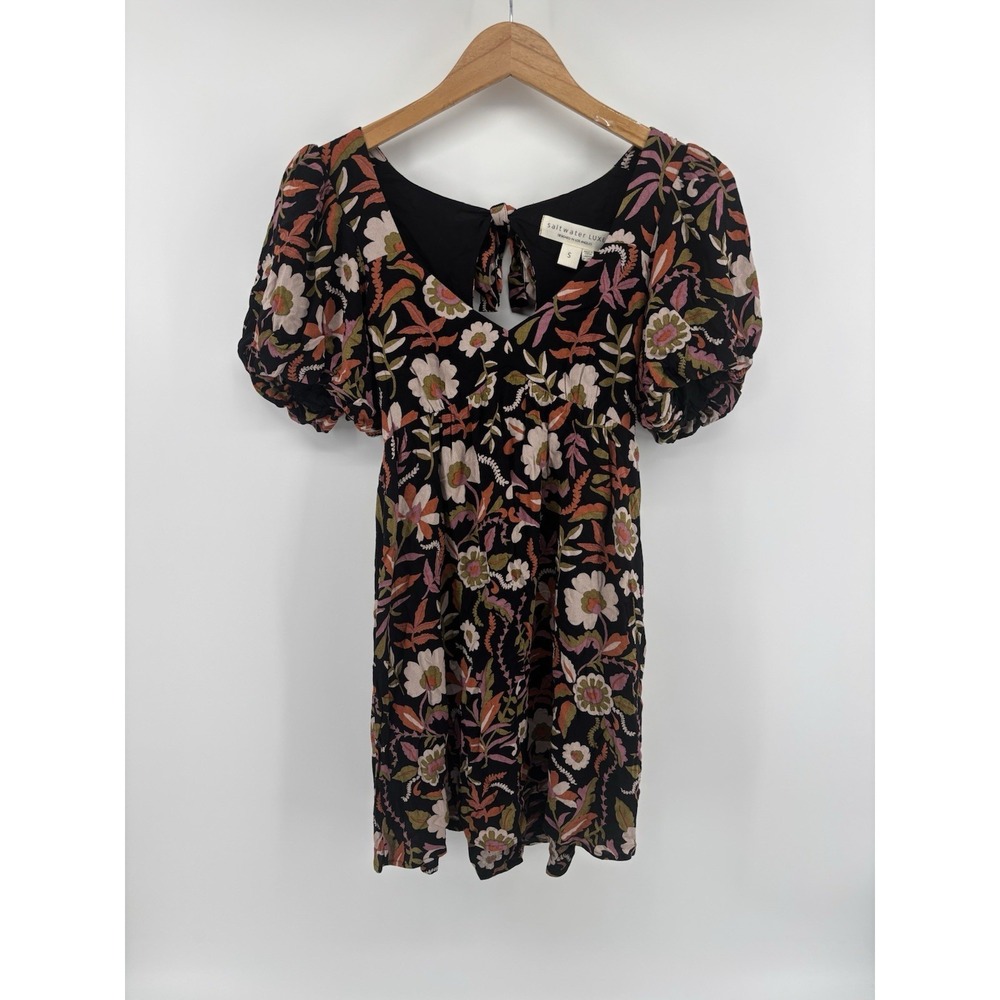 NWT Saltwater Luxe Breelyn Mini Dress Sz S Floral Boho Festival MSRP $148 - Picture 4 of 9